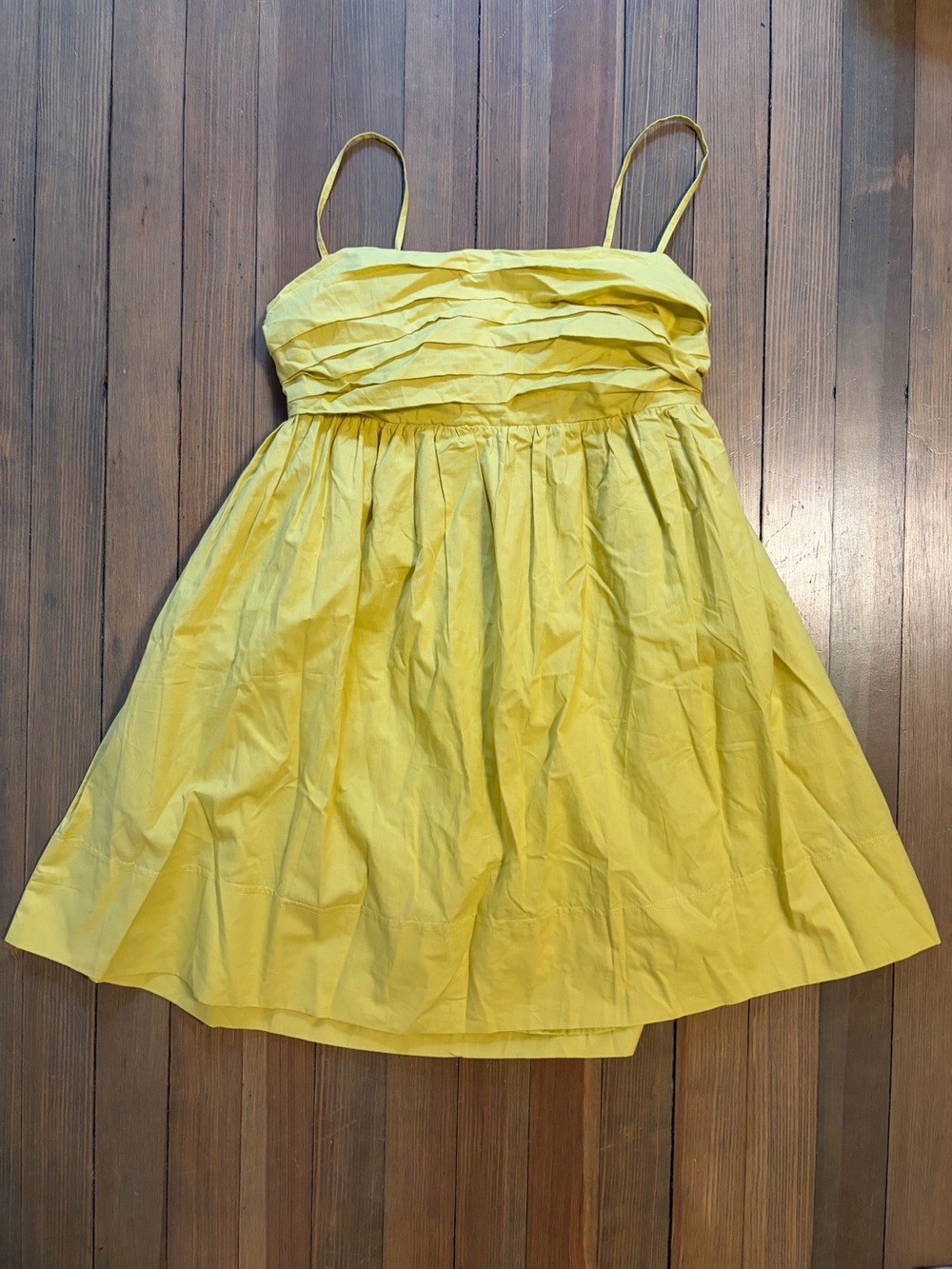 Yellow Spaghetti-Strap mini Dress